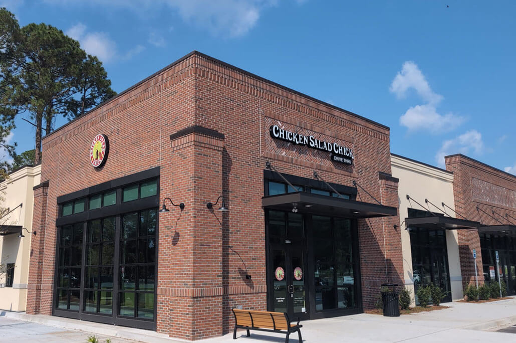 Highlighting Chicken Salad Chick restaurant build in Beaufort, SC